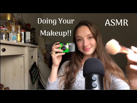 (ASMR) Doing Your Makeup ROLEPLAY + Gum Chewing