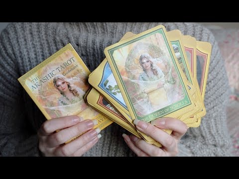 ASMR Whisper Tarot Card Art Relaxation | Tapping & Scratching | The Akashic Tarot