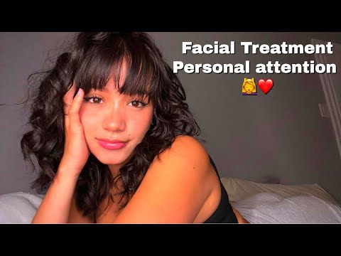 ASMR Girl BestFriend gives you facial treatment ~ Personal attention🤍 ft Sio 🐶