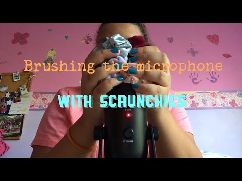 ASMR- scrunchies on the microphone