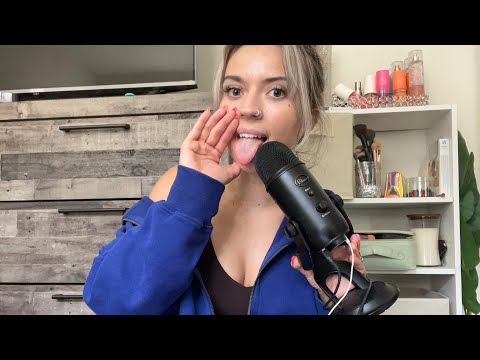 ASMR| 30+ Minutes of Fast/ Aggressive Mouth Sounds/ Spit Painting/ Mic Licking & More!