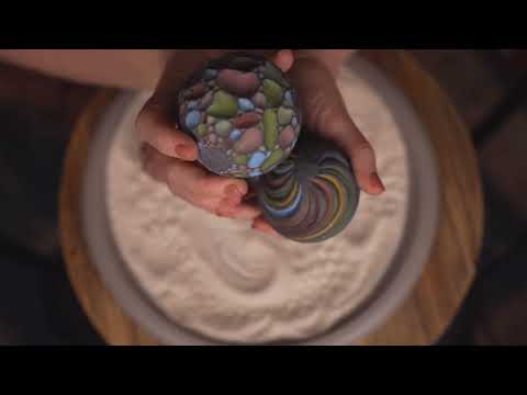 ASMR Tingly Sand Spheres (crunchy sand, gentle clacking, whispered rambles)