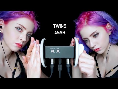 Identical hair-style twins tinkle you. Ear Cleaning👂 ASMR. 쌍둥이가 행복하게 해주기