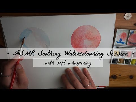 ASMR Calming Watercolouring Session with Soft Whispering [Binaural]