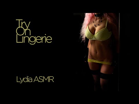 Try On Haul ASMR sensual, sexy lingerie moaning breathing kinky cosplay striptease