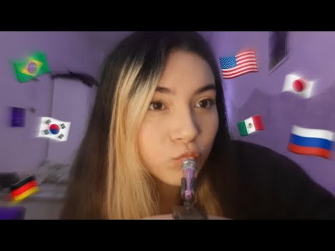 I LOVE YOU in 7 languages and mouth sounds ASMR (3K subs special) | sayu asmr 💜