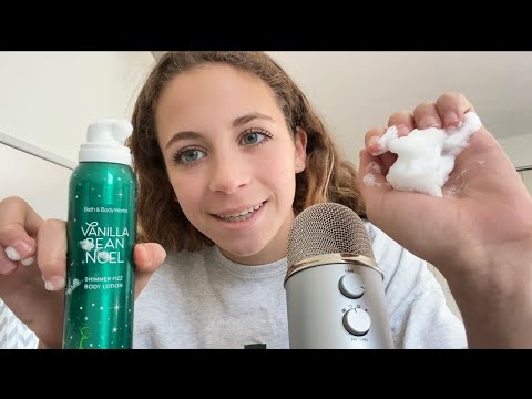 ASMR fizzy lotion - cracking and popping noises with hand movements!