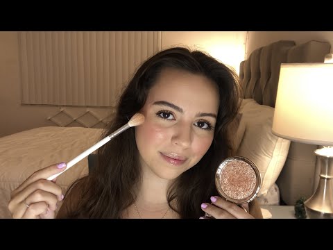 ASMR Doing My Makeup (+ lots of makeup tapping and whispers) 💛