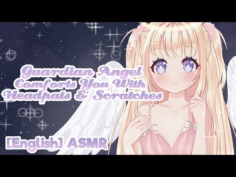 [ASMR] ☁ Guardian Angel Soothes Your Anxiety With Headpats and Scratches 💙 [Personal Attention]