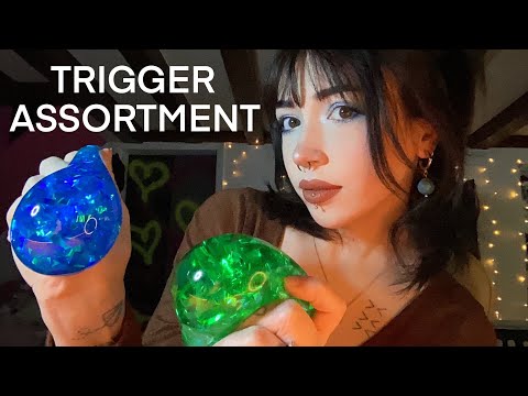 Random Trigger Assortment ASMR | Fidget Toys, Sensory Items, Tapping, Mic Rubbing, Whispering