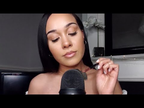 ASMR ♡☾ Dreamy Mic Brushing W/ Various Brushes ✰Tapping & Mouth Sounds