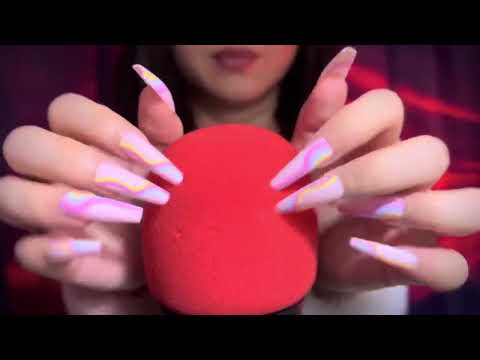 ASMR Fast Mic Scratching With Long Nails , マイクのスクラッチ , Brain Melting , No Talking