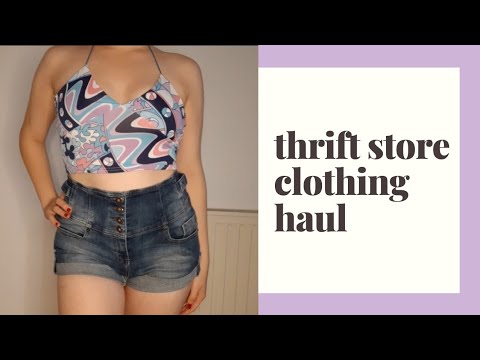 ASMR haul | trying on 2nd hand clothing | whispers, fabric sounds, tapping & scratching