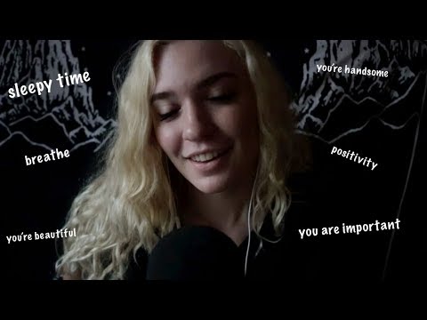 Sleepy girl makes sleepy video w/ positive affirmations/ releasing stress/negative emotions [ASMR]