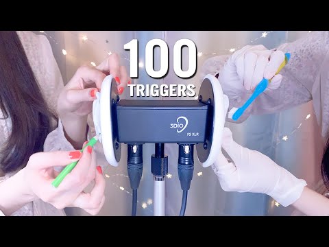 ASMR Twin Ear Cleaning for Intense Tingles (1 Hour) 100 Triggers