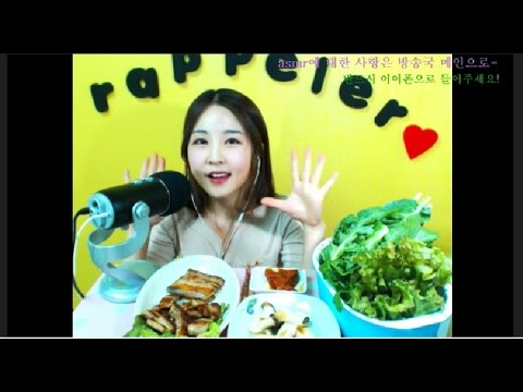 korean[한국어asmr]두꺼운 삼겹살 먹방 이팅사운드 / eating sound/Samgyeopsal(Korean - style bacon) + small talk