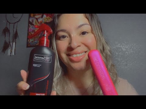 ASMR| Straightening your hair- personal attention, whispering