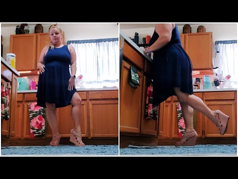 ASMR | Cleaning my Kitchen in Blush Pink Wedge Heels | Housewife Life