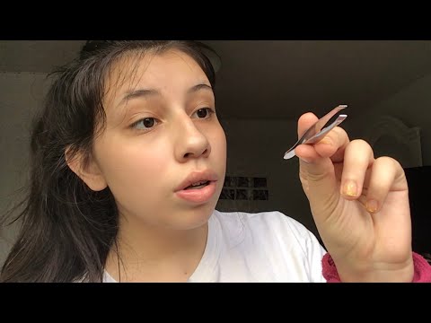 ASMR- doing your eyebrows! (Fast and aggressive)