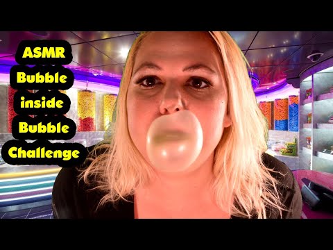 [ASMR] Bubble gum Challenge -  Bubble inside a bubble