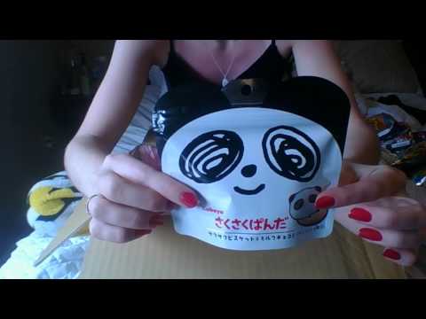ASMR unboxing with gum chewing
