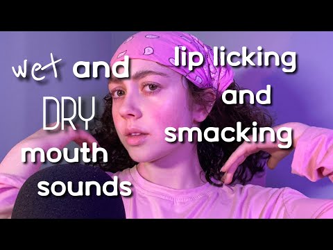 ASMR | lip licking and lip smacking with bubble sounds and beeswax tapping (MOUTH SOUNDS, TAPPING)