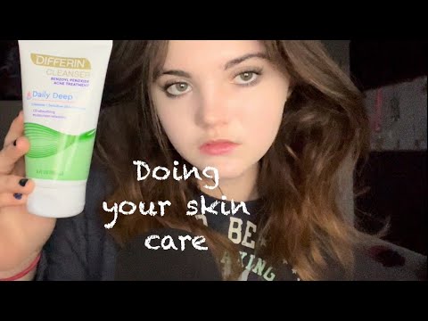 ASMR doing your skin care ( 1 minute ) ￼