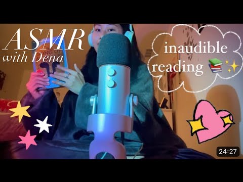 asmr - inaudible reading + book tapping