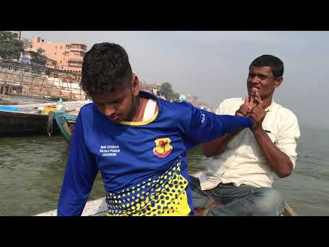 Indian Street Barber Relaxing head massage in Boat by Ep-7