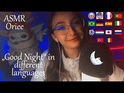 ASMR | Saying "Good Night" in different languages 🌙