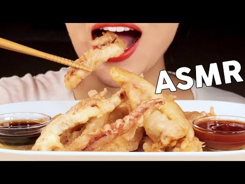 ASMR Deep Fried Squid *CRUNCHY* 오징어튀김 먹방🦑 | MINEE EATS