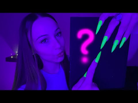 ASMR Glow in the Dark Tracing ✎💚 guess the word 💚