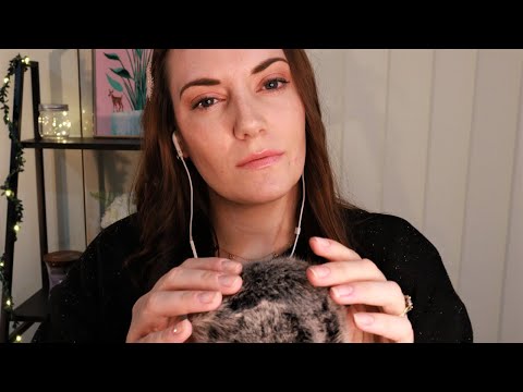 ASMR Fluffy Mic Brushing and Hand Sounds