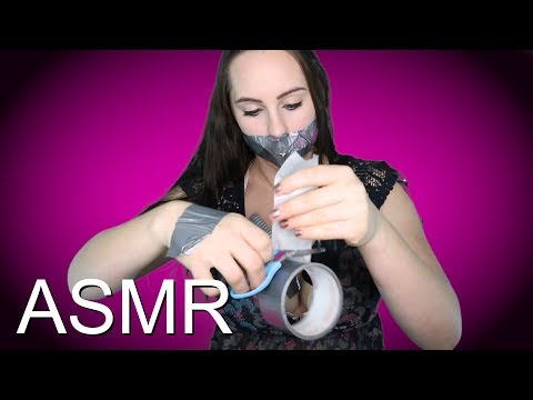 ASMR Duct tape, tongue clicking and scissors