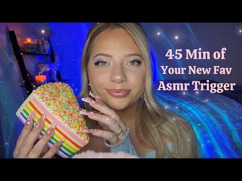 Asmr 45 Min of Your New Favorite Trigger - Cake Squishy, Tapping, Scratching, Squishing 🎂