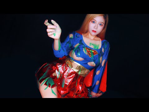 ASMR Supergirl Trapped in Kryptonite Liquid | Superman Role Play & Cosplay