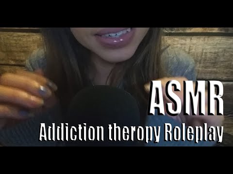 {ASMR} My addiction Therapy class Roleplay | gum chewing | Finger flutters |mic scratching | & more