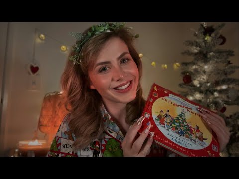 ASMR | Reading You a Christmas Book 📖 (Cosy Fireplace Crackling 🪵✨ & Tapping)