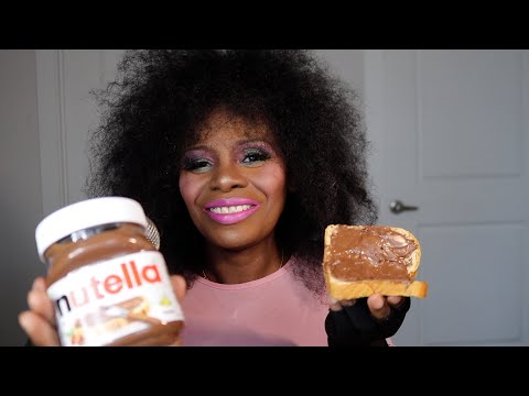 Nutella Spread on White Bread ASMR Eating Sounds