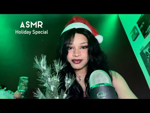 ASMR Holiday Special, makeup, tingles, triggers, rambling, whispering, tapping, personal attention