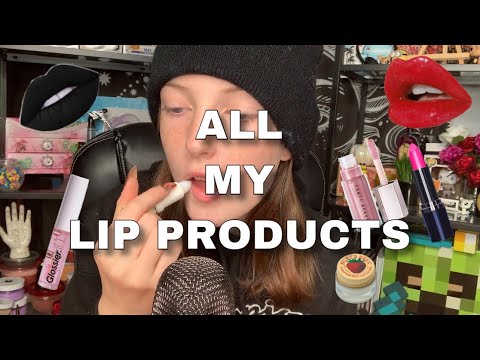 Tapping and scratching on ALL my lip makeup products!! | ASMR