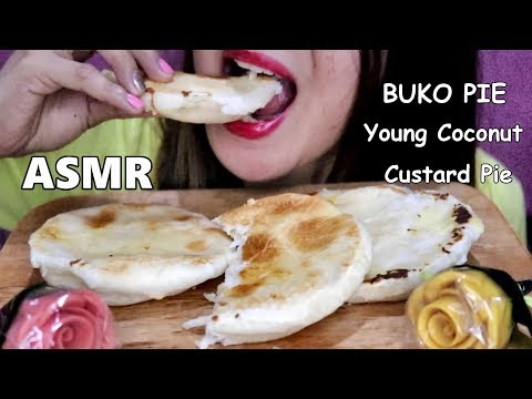 ASMR Buko Pie | Young Coconut Custard Pie Eating No Talking | Hungry Bunny