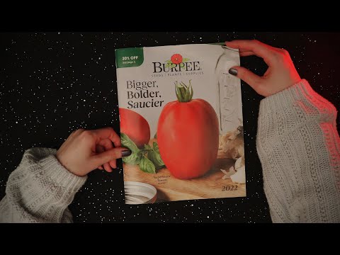 🌱 Relaxing Whispered Seed Catalog Flip Through 🌱 ASMR 2022 Burpee and Burgess