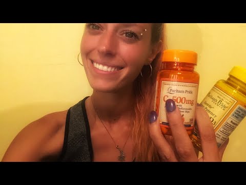 ASMR roleplay: health coach sorts your vitamins for the week