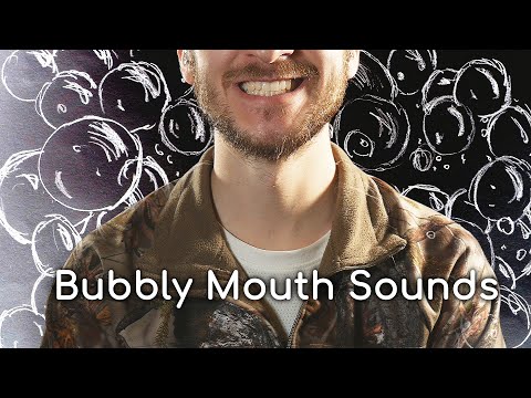 ASMR Bubbly Mouth Sounds -with whispering and drawing-