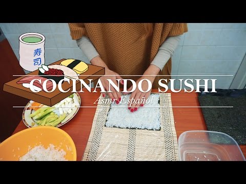 💘 ASMR Español 💘 ❤️ Cocinando sushi ❤️ Roll California ❤️ La receta de Sasha ❤️ 調理寿司 ❤️