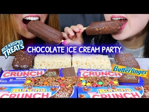 ASMR CRUNCH ICE CREAM CHOCOLATE PARTY 초콜릿 아이스크림 리얼사운드 먹방 アイスクリーム 冰淇淋 kem que | Kim&Liz ASMR