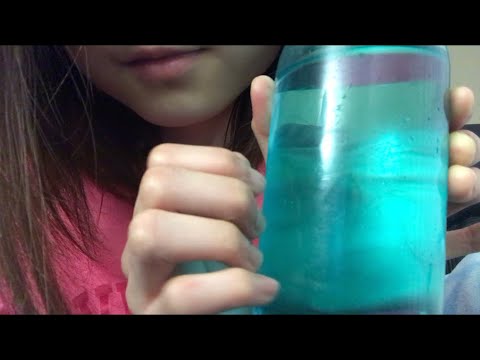 ASMR Water Sounds~Fast/Slow Tapping, Shaking, Whispering~
