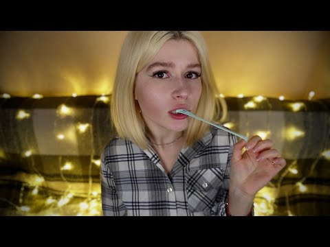 ASMR bubblegum chewing 😜 Intense mouth sounds, whisper, tapping, scratching for 100% sleep 💤