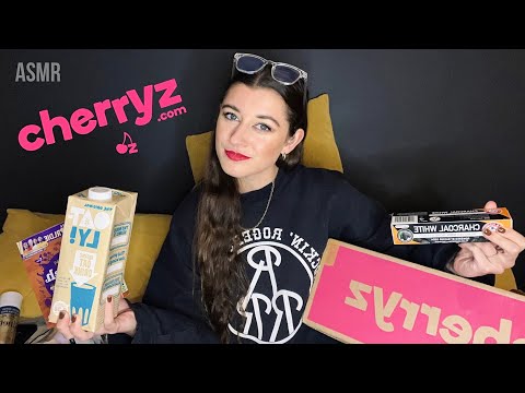 ASMR Cherryz food and beauty haul | crinkle & tapping sounds